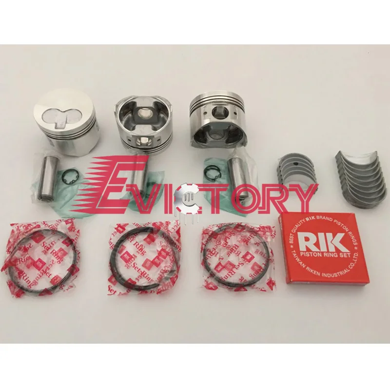 

For yanmar excavator overhauling parts 3D74E 3TNE74 rebuild kit valve piston ring gasket bearing