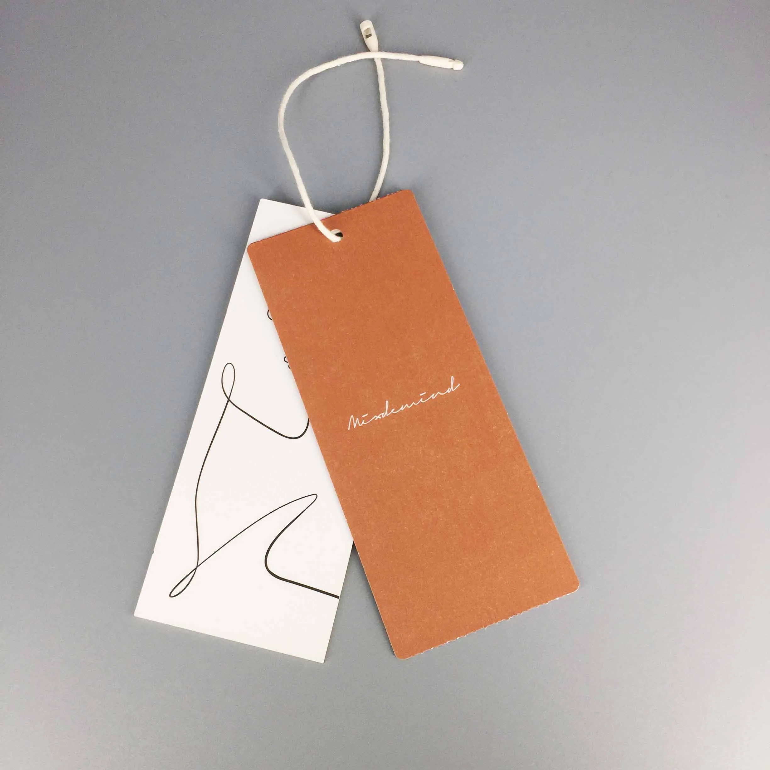 

Garment custom cardboard coated paper swing hang tags designs logo hanging tag for swimwear, White, black, blue, red or custom color