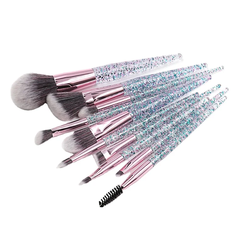 

2021 hot sale professional 1diamond makeup brush set without bag hudavioji