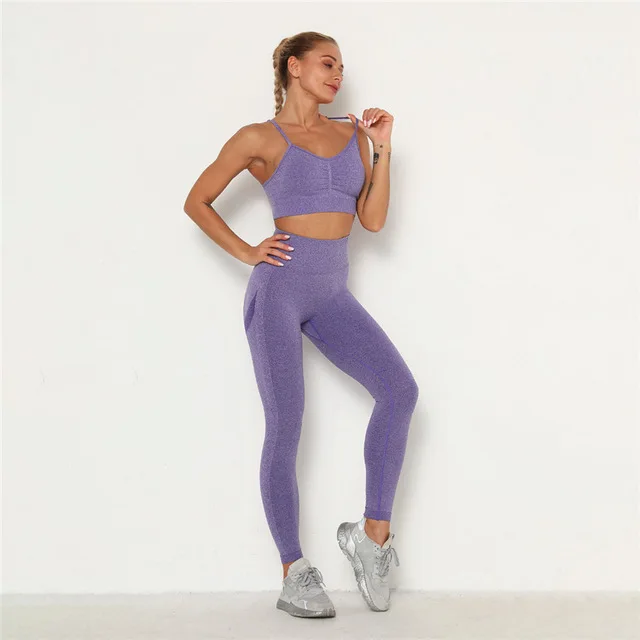 
3PCS Womens Workout Clothes Exercise Sportswear Long Sleeves Seamless Yoga Set Activewear Sets For Women 