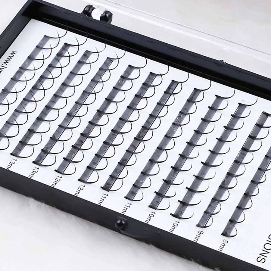 

Spikes Volume Lashes Trays Spiked Pre Made Fan Handmade Eyelash Fans With Spike Lash Extensions, Natural black