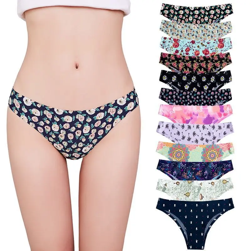 

sexy exotic breathable flower custom printed mature femme culotte women underwear panty