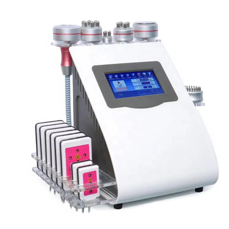 

9 in 1 Vacuum 40k Cavitation RF 8 Lipo Laser Body Slimming Ultrasonic Radio Frequency Skin Rejuvenation Beauty Machine, White
