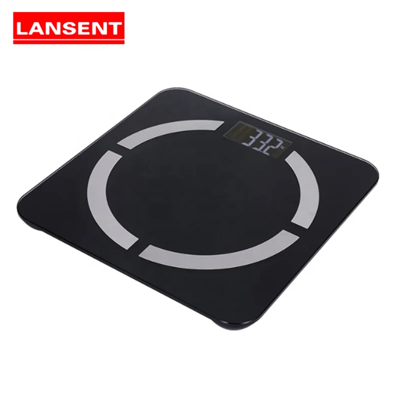 

Smart body weight fat electronic scale analysis BT/WI-FI bathroom digital scale can custom logo, Black