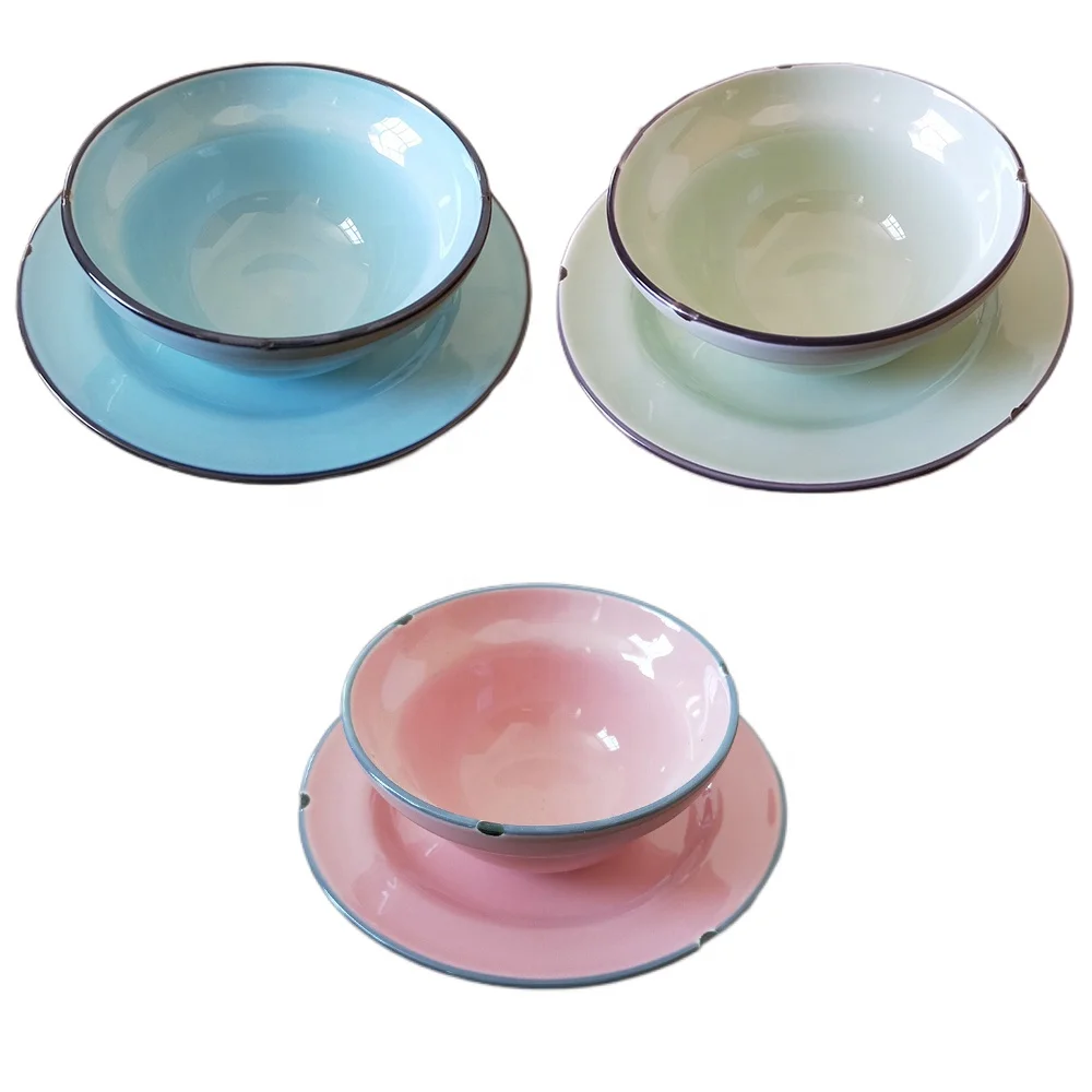 

China Factory Bulk Cheap Price European Style Zhentaier Branded Food Safe Grade Ceramic Soup Bowl with Tray Sets