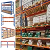 Flow assemblable and foldable garage iron storage shelf mobile rack gravity rack