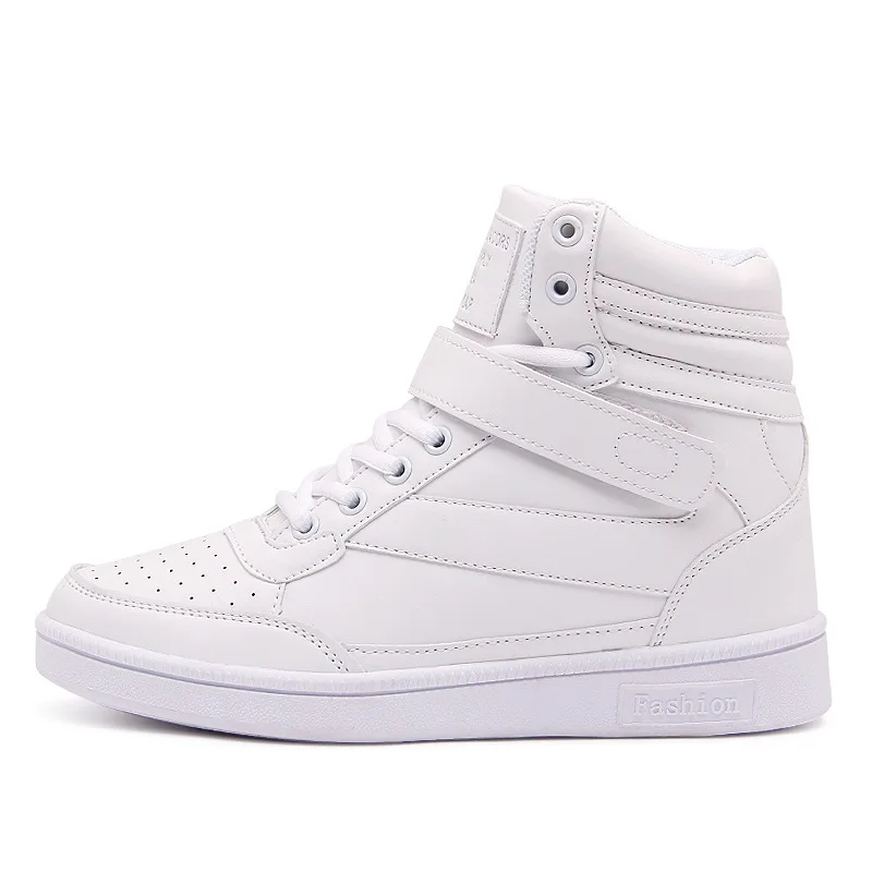 

Women Height Increasing Sneakers PU Casual White Shoes For Ladies