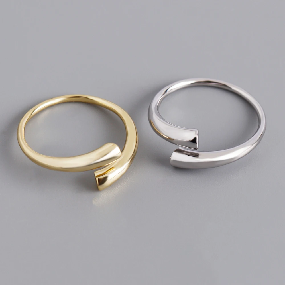 

fashion jewelry 925 sterling silver rings gold plated adjustable ring women jewelry