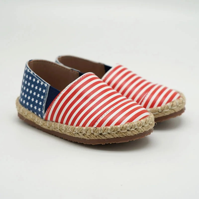 

American july 4th print little girl boy baby toddler newborn kids shoes footwear