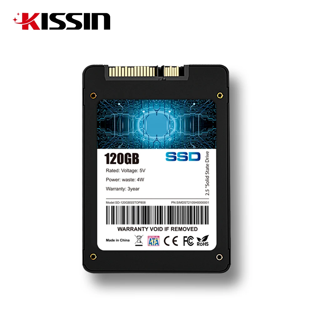 

KISSIN Hard Drive Disk 2.5 inch SATA III SSD 256GB 120GB 256GB 480GB 512GB 1TB Black Shell Lnternal Disco Duro SSD 64GB