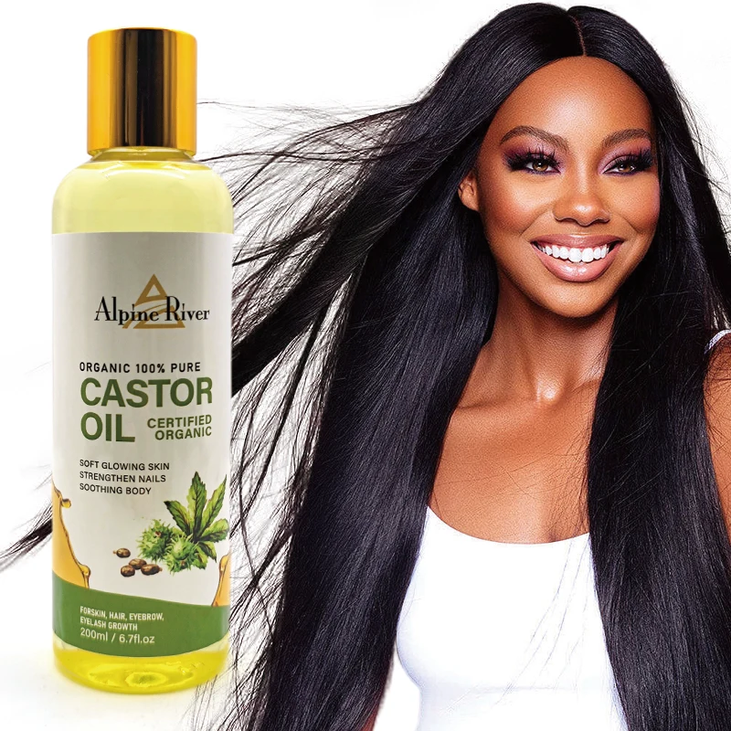 OEM Private Label Wholesale Alpine River Skin Care Oil 100% Natural Organic Castor Oil Vitamin C Skin Whitening Massage Oil