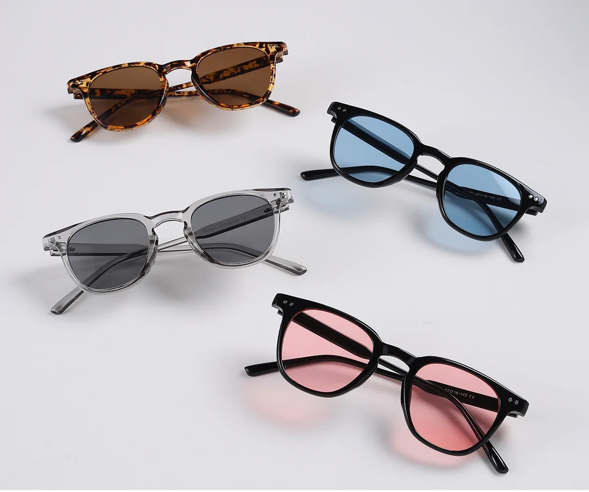 

Round small frame rivet sunglasses men's ocean film multi color sunglasses women