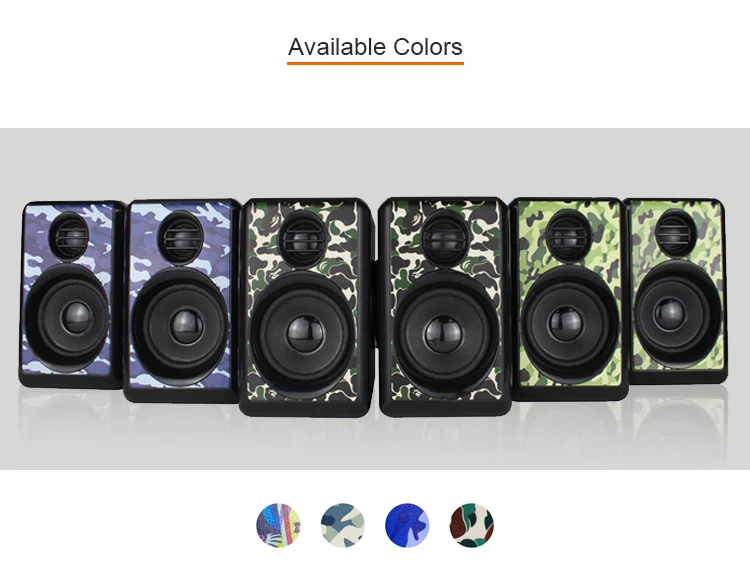 Kisonli 4 bass available color mini speaker with 2.0 multimedia system