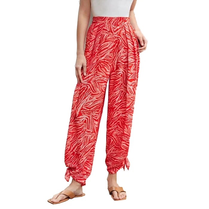 

2021 New Arrival Chinese Red Under The Knot Decorated With Edition Trousers