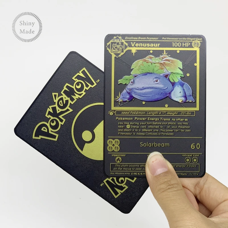 

Custom Party Metal Rare Pokemon Card Memory Cards Games Printing With Logo for party And trading cards game