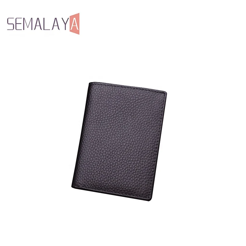 

Latest design Vertical square litchi pattern multi cards cases real leather wallet mens holder, Black/coffee