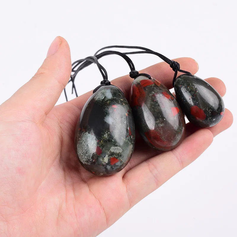 

LARGE size AFRICAN BLOODSTONE YONI EGGS Bacatgem Natural African Bloodstone Egg Shape Meditation Chakra and Home Decor Balancing, Red color