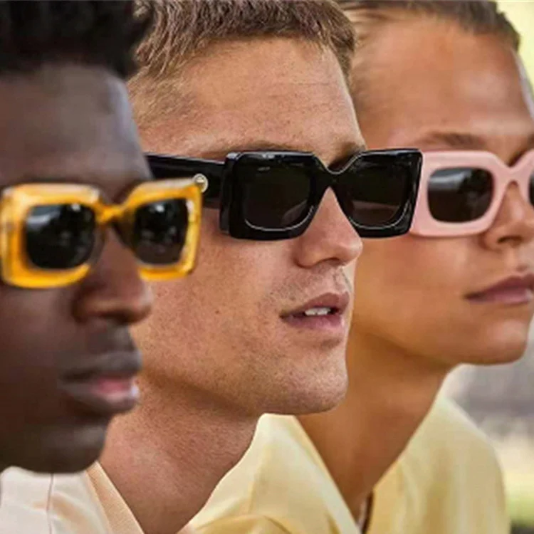 

New sunglasses arrivals 2023 Wholesale Candy Color custom made Rectangle Small Vintage Square rectangular Sunglasses Women Men