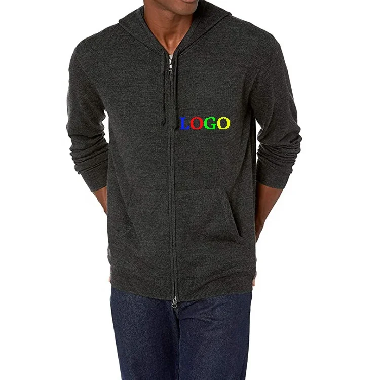 

Mens Zipper Fashion Autumn Coat Casual Custom Logo Hoodies, Customized color