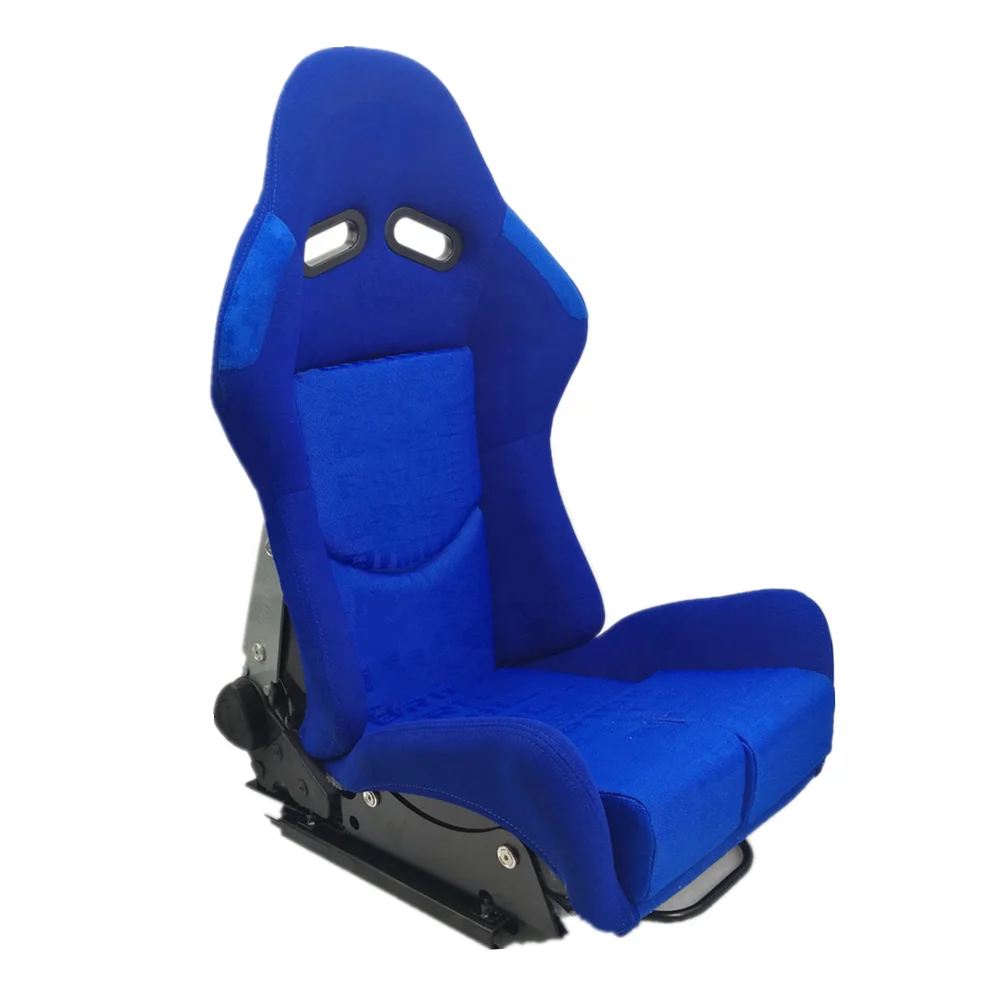 Universal Reclinable Blue Fabric Cloth Carbon Fiber Racing Seats Bride ...