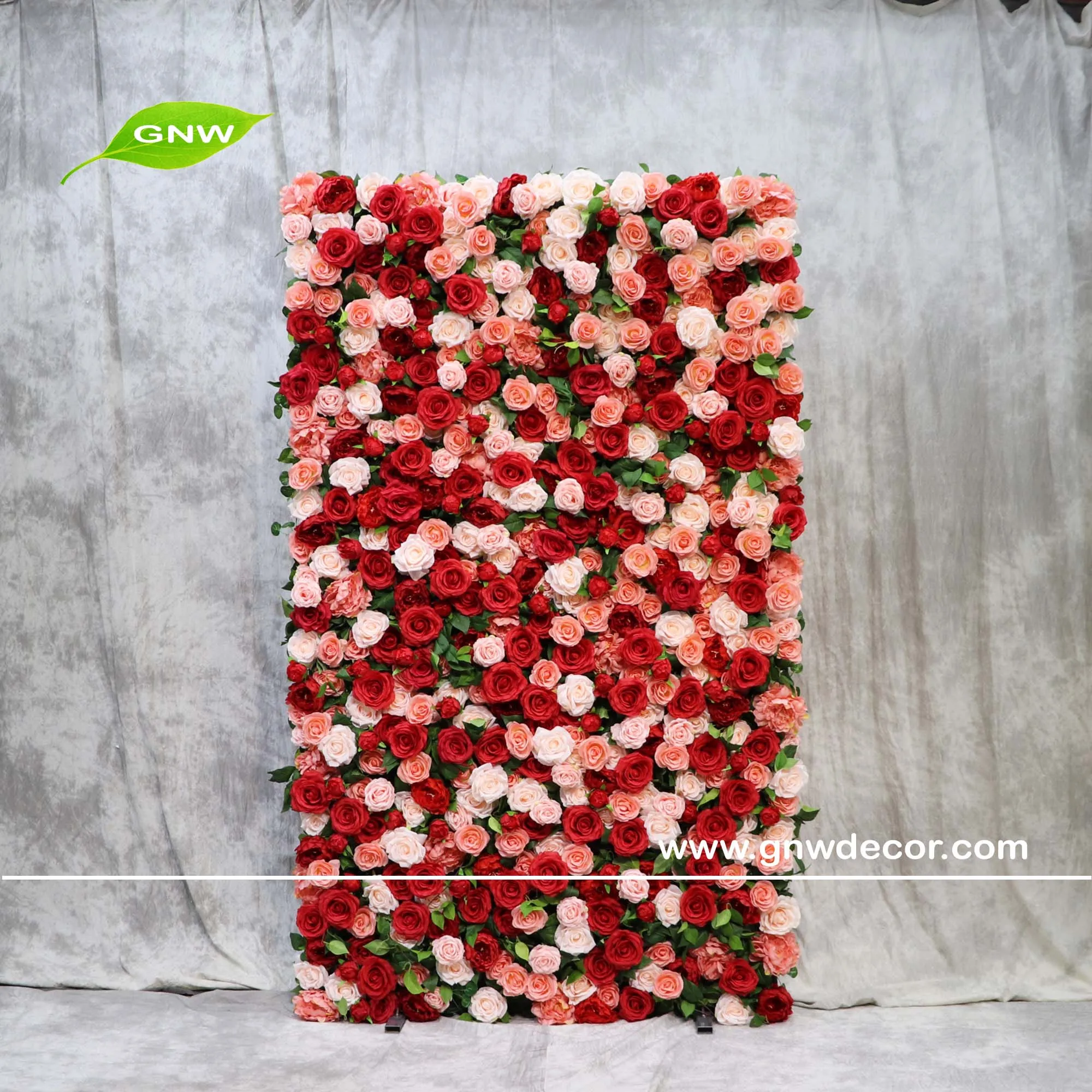 Gnw 3d Roses Flower Wall Artificial Flower Backdrop Wall Artificial