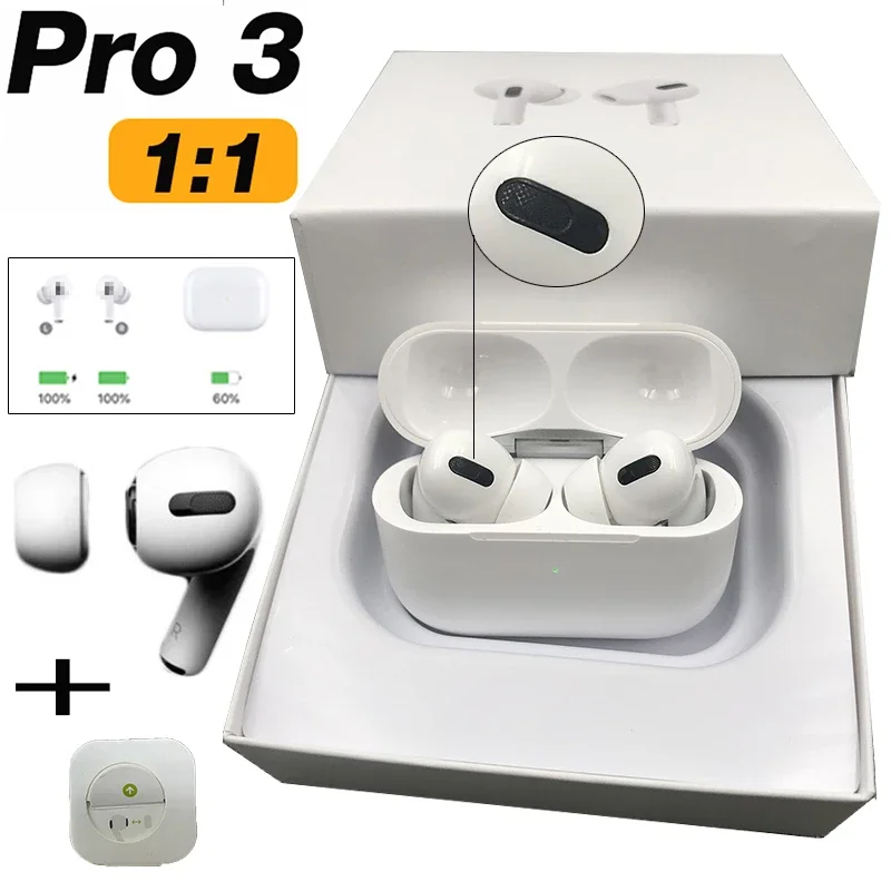 

trending products 2021 new arrivals 1:1 Original Gen3 Anc Wireless Earbuds Air 3 ear pods Airbuds airpoddings pro, White