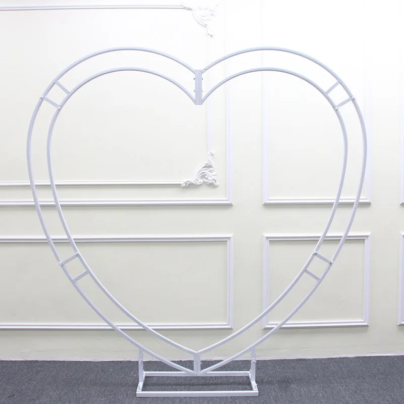 

Luxury Heart-Shaped Shelf Wedding Arrangement Metal Iron Arch Party Prop Frame Flower Stand