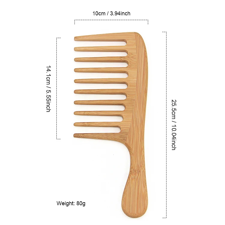 

Wide Tooth wood Comb Wooden wide tooth hair comb detangler brush for Thick Curly Wavy Hair