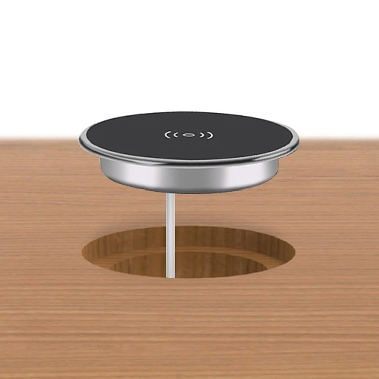 

OEM 10W Furniture Embedded Wireless Charger, Qi Standard Embedded Invisible Wireless Charger for Desktop