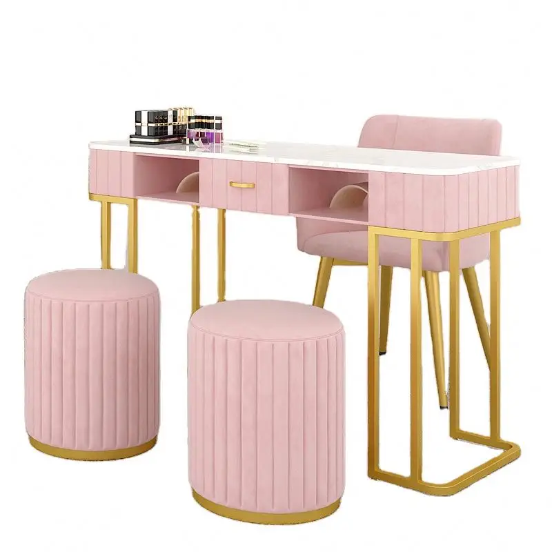 
Dry Nail Table Station Furniture Manicure Portable Modern Salon Pink Cheap Tables Sets Tech Nails Desk For Black Art Mat  (1600137930652)