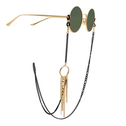 Eyewear accessories sunglasses chains black metal 