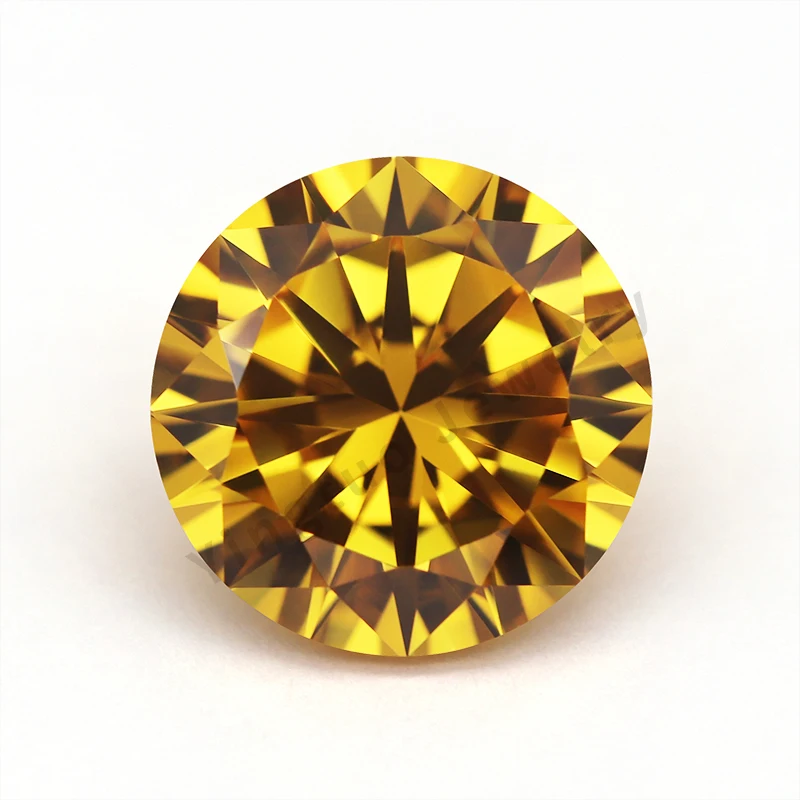 

Synthetic Cubic Zirconia Gold Round Shape Cut Loose Stones CZ