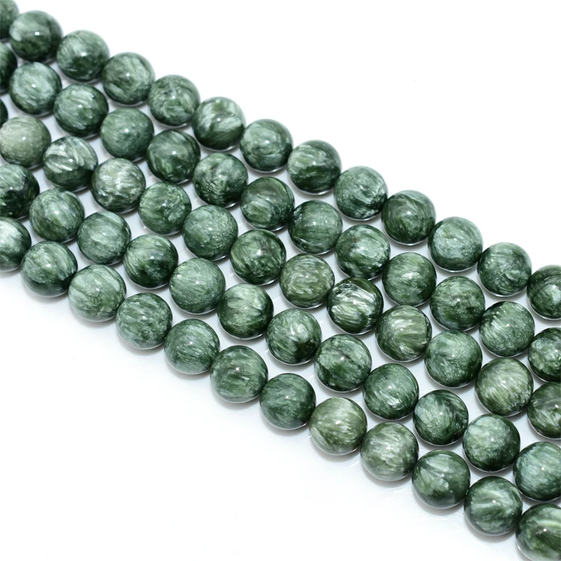 

Trade Insurance 8/10mm Grade AAA Natural Seraphinite Loose Beads