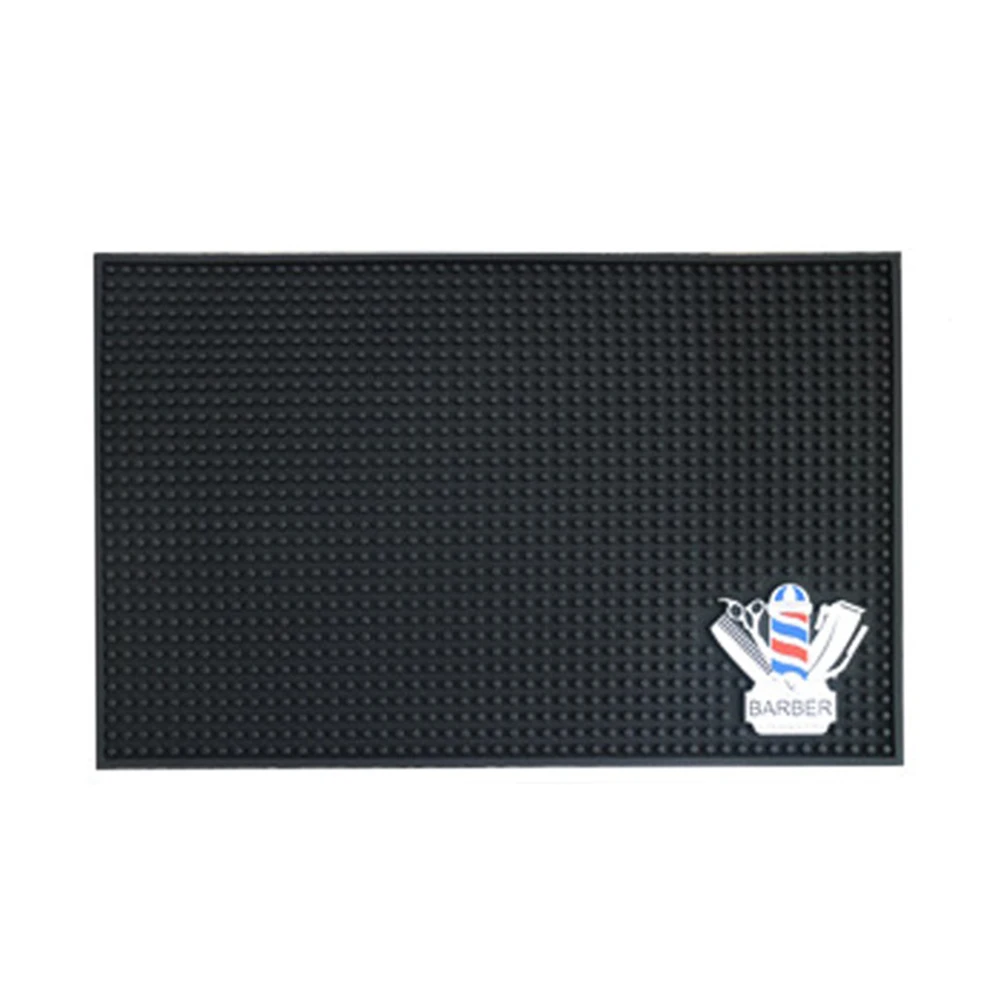 

Customized Logo Hair Salon Silicone Barber Countertop Mat Heat Resistant Hairdressing Non-slip Tools Mat