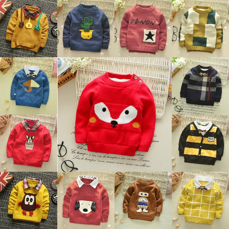 

Manufacturers Direct Selling Sweater New Winter Cotton Knit Wool Woolen Kids Boy Clothing Pullover, Mixed