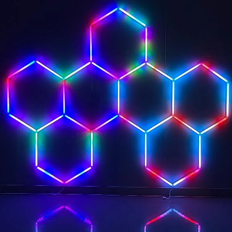 

Custom Rgb Hexagonal Led Light For Club Workshop Gym Shop Bar RGB Honeycomb lights