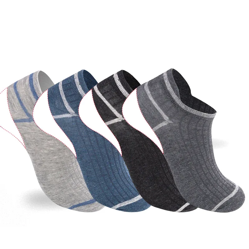 

Hidden Silicone gel heel boost Washable Height Increase cotton socks, Light grey/dark grey/dark blue /black