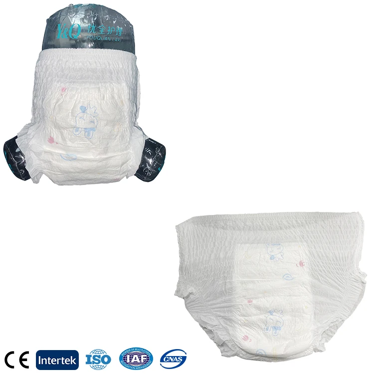 

Free Sample supplier cloth cotton nappies pants pull up A grade diapers for baby