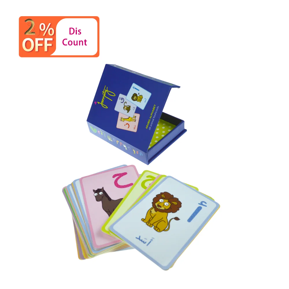 

Eco-friendly Design Custom Learning Cards Alphabet Flash Card Printing Word Flashcard for Children Advertising Poker