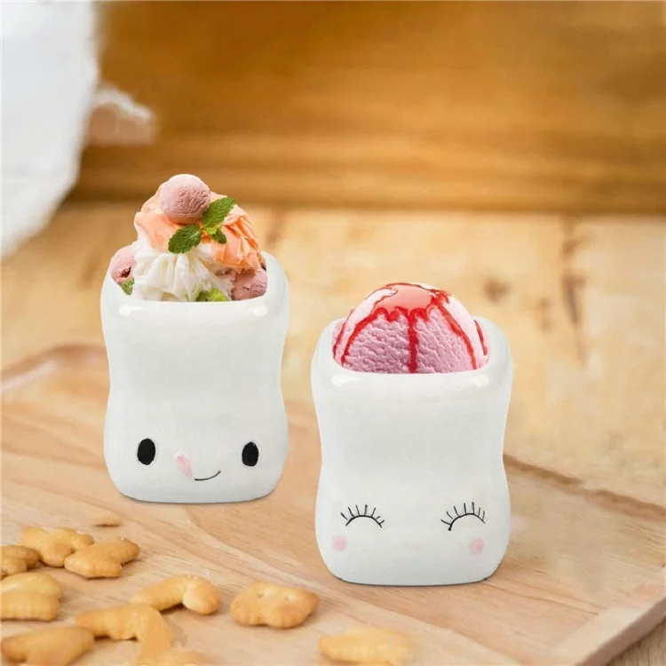 

Hot Selling Mini Marshmallow Mug Hot Chocolate Cup Funny Mini Cute Chocolate Cup Ceramic Set Of 4, As pictures