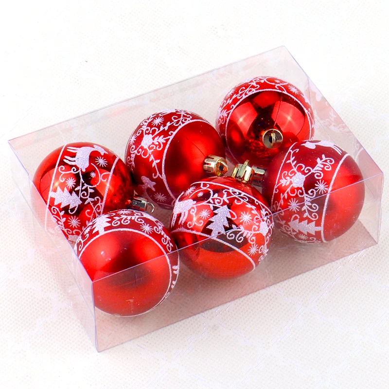 

NEW Christmas decoration supplier SY Christmas tree ornament plastic painting ball