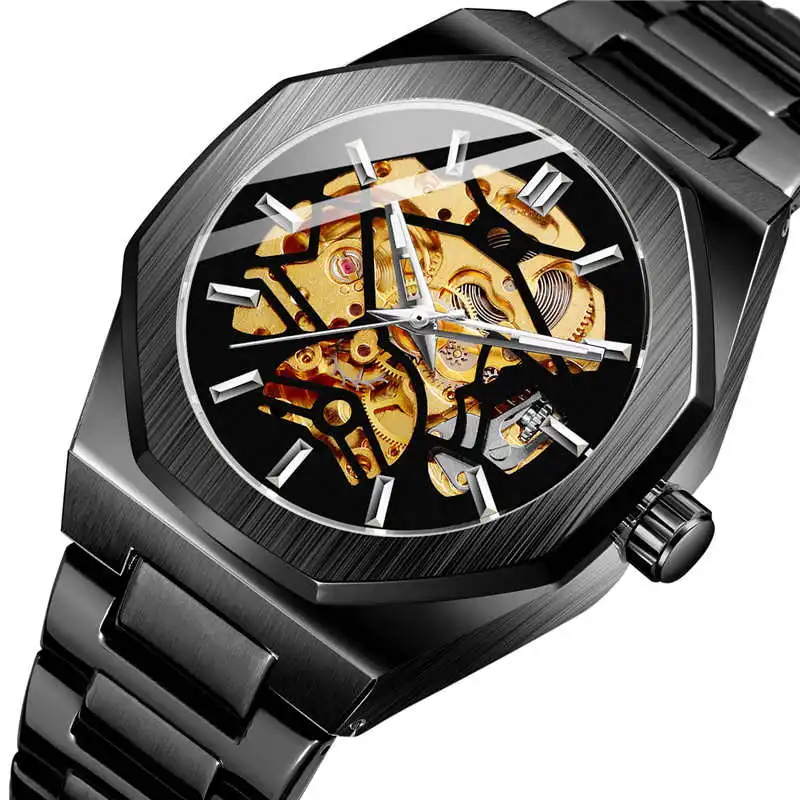 

2021 Luxury Montrepourhomme Wristwatches Male Mens Tourbillon Skeleton Watch Relogio Wholesale Automatic Mechanical Watches, 5 colors