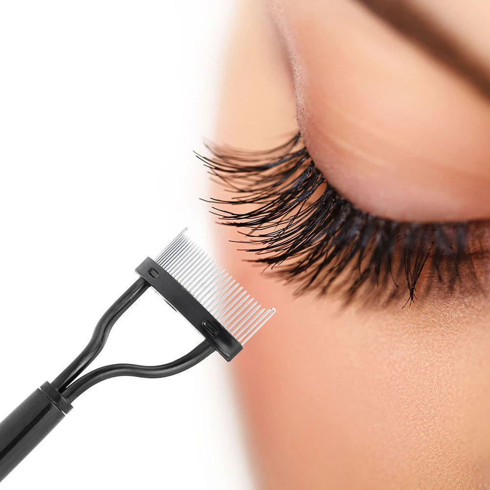 

2019 Curler Lash Separator Foldable Metal Eyelash Brush Comb Mascara Curl Beauty Makeup Cosmetic Tool