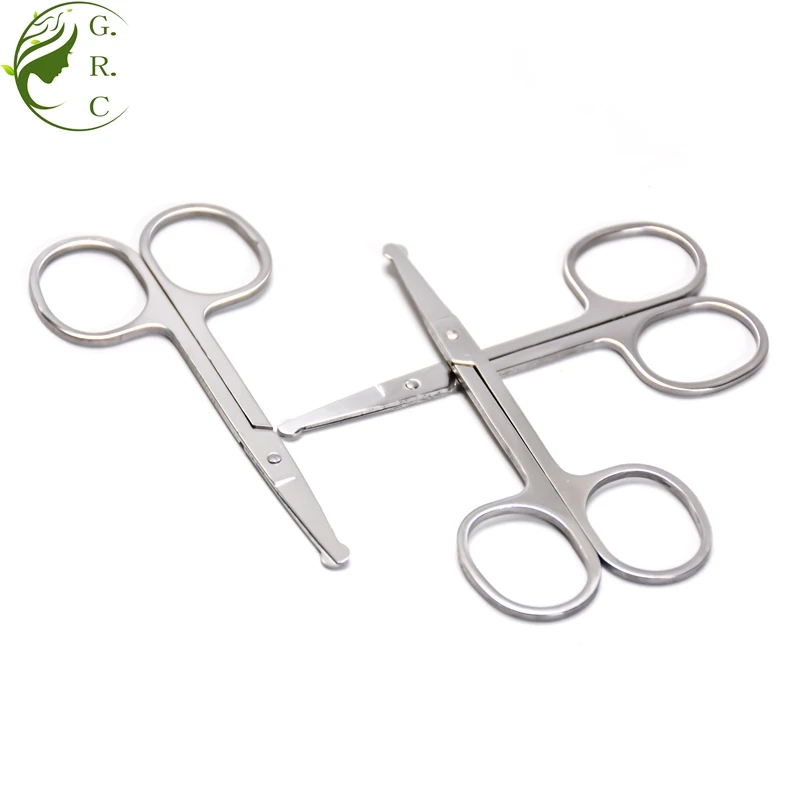 

GRC Stainless Steel Round Edge Round Head Nasal Hair Scissors