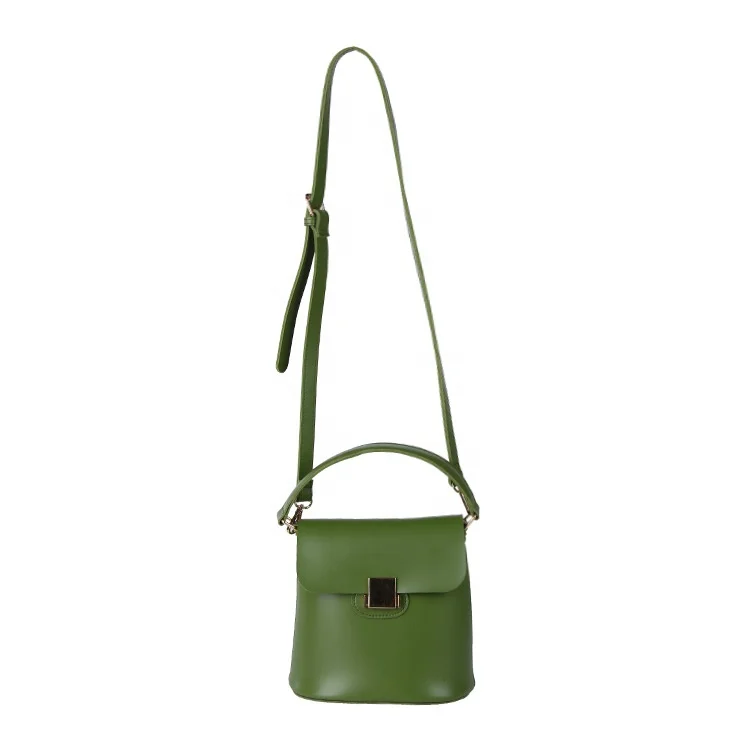 

New Summer Style Cross-body Chain Chain Advanced Sense Of Foreign Style Sen Texture Joker Avocado Green Bucket Bag