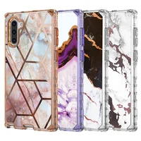 

For Samsung Galaxy Note 10 Marble Case 3 In 1 Heavy Duty Shockproof Full Body Protection Cover Phone Case For Samsung Note 10