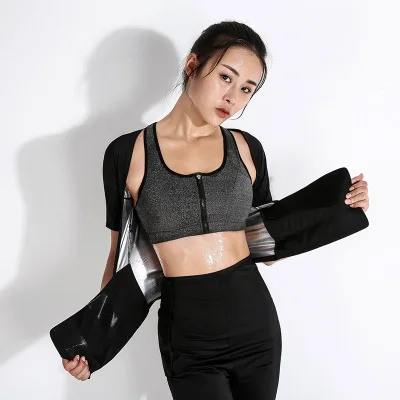 

Plus size women's suit violent sweat suit shou fu ku fitness running top yoga short sleeve sauna clothes