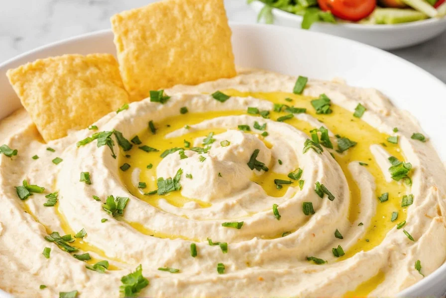 Ranch dip mixed in bowl with spoon