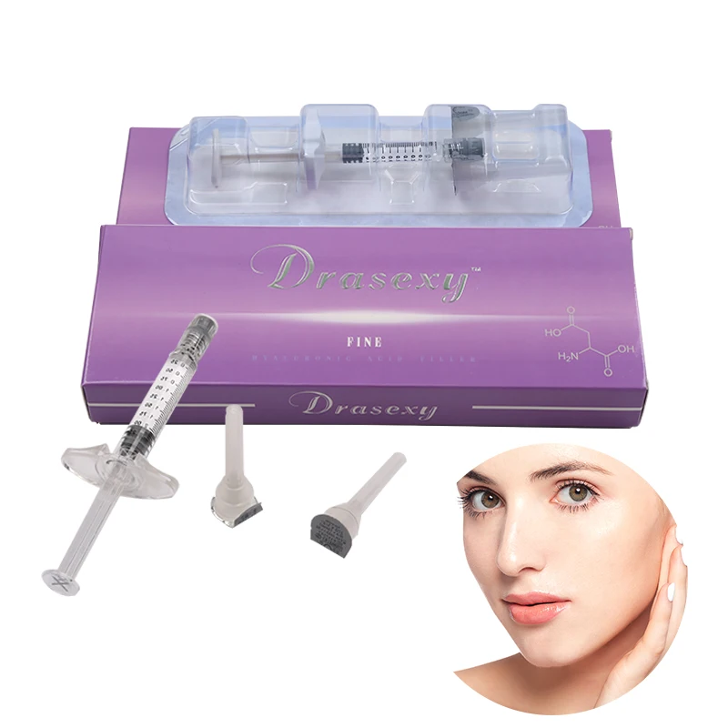 

2ml cross linked hyaluronate acid dermal fillers to buy, Transparent