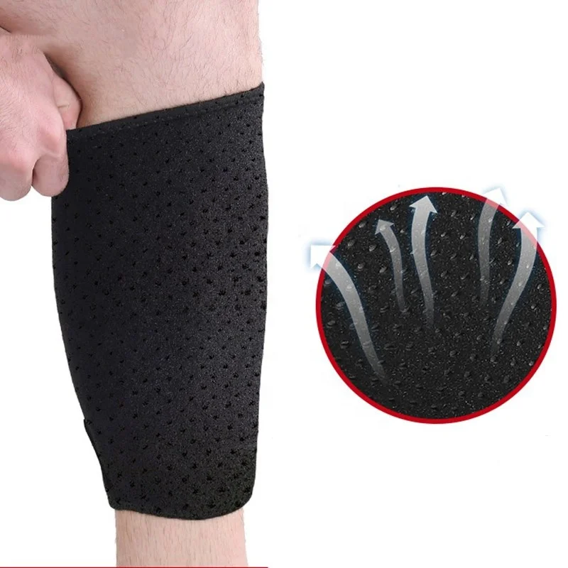 

Neoprene Compression Calf Supporter Sport Leg Shin Guards Soccer Football Cycling Sleeve, Black
